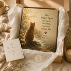 Personalized cat memorial canvas as a thoughtful cat loss sympathy gift for home