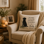 Personalized dog memorial pillow cover as a thoughtful dog loss sympathy gift