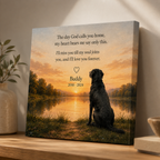 Personalized pet memorial canvas as a thoughtful pet loss sympathy gift