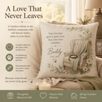 Personalized pet memorial pillow cover as a thoughtful pet loss sympathy gift