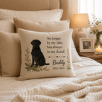 Pet memorial pillow cover as a soft remembrance accent for home decor
